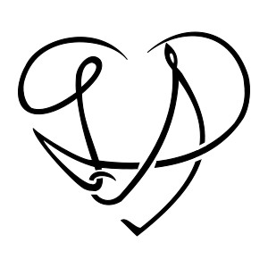 L+A heart tattoo