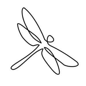 Minimal dragonfly tattoo