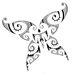 Maori style butterfly 1 tattoo photo