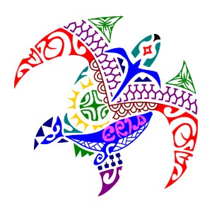 Mixed Polynesian turtle tattoo for the
pec