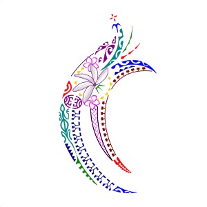 Feminine Polynesian shoulder blade rebirth
tattoo