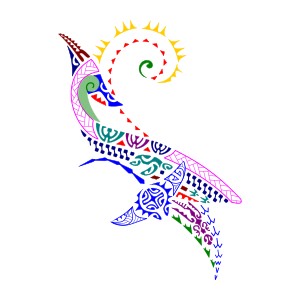 Feminine Polynesian tattoo for arm and
shoulder