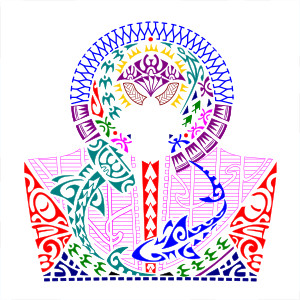 Polynesian light looking halfsleeve
tattoo