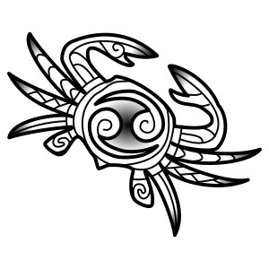 Maori style crab tattoo