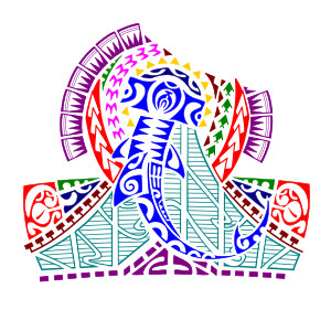 Polynesian hammerhead shark half sleeve
tattoo