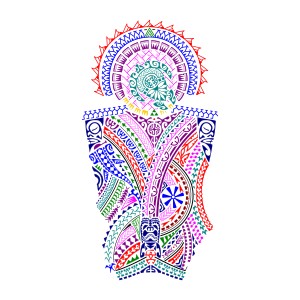 Tahitian Hawaiian inspired full sleeve
tattoo