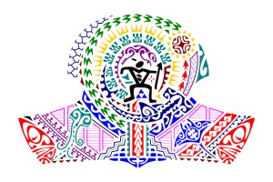 Polynesian style half sleeve integration
tattoo