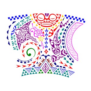 Polynesian forearm band woman warrior
tattoo