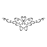Butterfly lower back tattoo