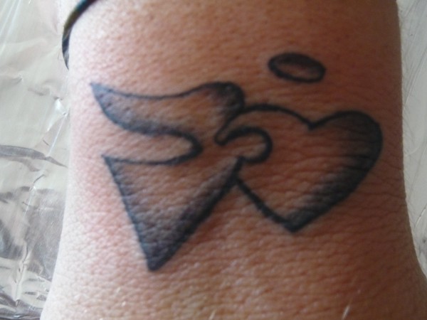 Domenica - Angel and heart tattoo